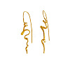 Spiral Brass Dangle Earrings FS-WG9867F-01-3