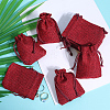 Beebeecraft 24Pcs Burlap Packing Pouches Drawstring Bags ABAG-BBC0001-07D-4