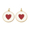 Brass Enamel Pendants KK-C223-19G-02-1