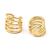 Rack Plating Brass Splite Cuff Earrings EJEW-L261-014G-2