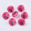 Acrylic Shank Buttons X-BUTT-E048-06-1