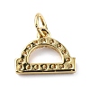 Brass Micro Pave Cubic Zirconia Charms ZIRC-F131-16G-09-2