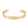 Long-Lasting Plated Brass Cuff Bangles BJEW-E370-05G-2