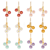 12Pcs 6 Styles Alloy Enamel Pendant Decorations HJEW-UN00139-1
