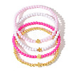 4Pcs Bohemian Style Acrylic Bead Stretch Bracelet Sets WC4728-1