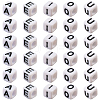 1000Pcs 5 Styles Acrylic Horizontal Hole Letter Beads MACR-PA0001-34-7