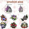 14Pcs 7 Styles Acrylic Pendants MACR-SZ0001-84-2
