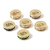 Brass Pave Cubic Zirconia European Beads CU-CBA389D-03G-1