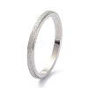 Non-Tarnish 2mm Matte Plain Dome Finger Ring for Girl Women RJEW-C012-01D-P-3