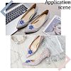 2Pcs Detachable Flower Glass Rhinestone Shoe Decoration AJEW-FG0001-99-7