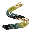 Watermelon Stone Glass & Dyed Natural White Jade Beads Strands G-Z135-C03-3