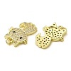 Rack Plating Brass Micro Pave Cubic Zirconia Pendants KK-O017-04G-2