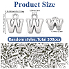 300Pcs Electroplated Plastic Charms KY-SC0002-61S-2