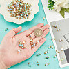 144Pcs 12 Color Electroplate Glass Charms PALLOY-AB00108-3