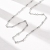3.5MM 304 Stainless Steel Twisted Bar Link Chain Necklaces for Women Men NJEW-F365-01P-2