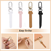 16Pcs 4 Style Imitation Leather Zipper Pull Fixer Replacement for Tab Luggage Purse Repair Accessories HJEW-PH02333-3
