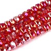 Electroplate Transparent Glass Beads Strands EGLA-N022-04A-D12-1