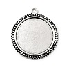 Flat Round Tibetan Style Pendant Cabochon Settings LS-TIBE-C067kg-01AS-NR-1