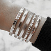 5Pcs Alloy Cuff Bangle Set for Women WG45AE5-05-1