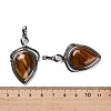 Natural Tiger Eye Pendants G-F777-01AS-05-3