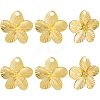 6Pcs Rack Plating Brass Pendants KK-BBC0023-94G-1