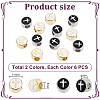 12Pcs 2 Colors Brass European Beads KK-GA0002-24-2
