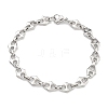 304 Stainless Steel Link Chain Bracelets BJEW-H618-08P-1