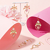 SUNNYCLUE Pink Heart Charm Earrings DIY Making Kits DIY-SC0017-86-5