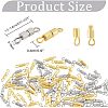 100pcs 2 Colors Brass Screw Clasps KK-NB0002-66-2