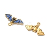 304 Stainless Steel Enamel Pendants STAS-L316-23G-09-2