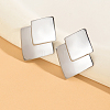 Chic Stainless Steel Rhombus Stud Earrings FV8927-2