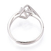Rhodium Plated 925 Sterling Silver Engagement Solitaire Ring Settings STER-T008-16P-3