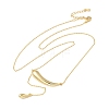 Brass Dolphin with Teardrop Pendant Necklace for Women NJEW-Q314-01G-1