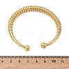 Brass Coiled Wire Cuff Bangles for Women BJEW-C157-02G-5