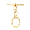 Brass Toggle Clasps KK-P234-84G-3