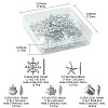 60Pcs 5 Styles Stainless Steel Charms STAS-FS0001-46-3