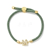 Adjustable Nylon Cord Bracelets X-BJEW-C096-01G-13-4