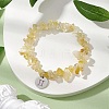 Natural Citrine Stretch Bracelets BJEW-JB11147-03-2