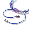 Gradient Color Polyester Cord Braided Bracelets AJEW-JB01145-4