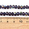 Electroplate Transparent Glass Beads Strands EGLA-A046-01B-11-4