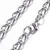 Tarnish Resistant 304 Stainless Steel Curb Chain Bracelets LS-BJEW-P064-28P-2