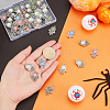 50Pcs 5 Colors Synthetic Luminous Stone Pendants PALLOY-PH0001-97-4