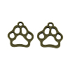Dog Paw Prints Tibetan Style Alloy Pendants LS-TIBEP-R338-01AB-NR-1