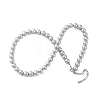 8mm Shell Pearl Round Beaded Necklaces NJEW-U026-15P-4