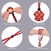 Braided Waxed Cotton Thread Cords Macrame Pouch Necklace Making AJEW-SW00022-05-3