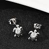 Brass Stud Earrings EJEW-R032-03P-3