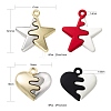 16Pcs 8 Style Spray Painted Alloy Pendants FIND-LS0001-63-3
