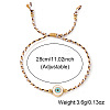 Brass Enamel White Evil Eye Link Braclets FV7122-1-2