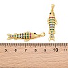 Brass Micro Pave Cubic Zirconia Pendants CU-CBAB3AD-10G-03-3