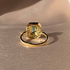 Rectangle Alloy with Rhinestone Finger Rings for Women FS-WGB46A4-03-4